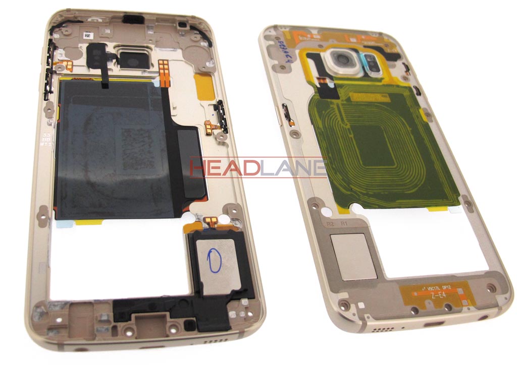 Samsung SM-G925F Galaxy S6 Edge Middle Cover/Chassis - Gold