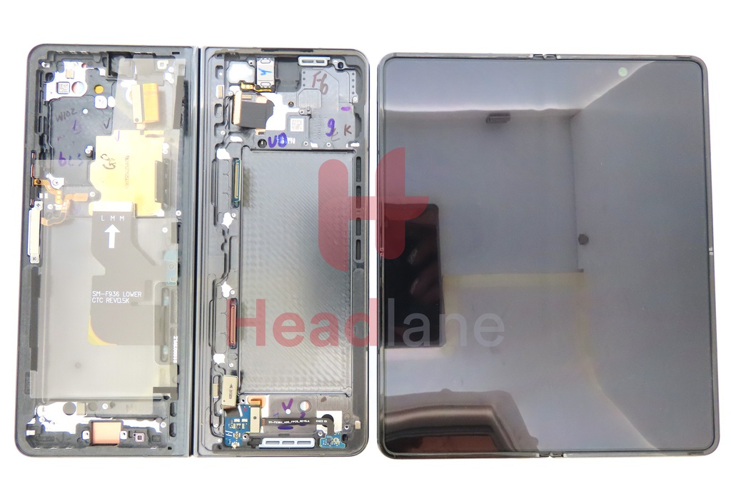 Samsung SM-F936 Galaxy Z Fold4 5G LCD Display / Screen + Touch - Phantom Black