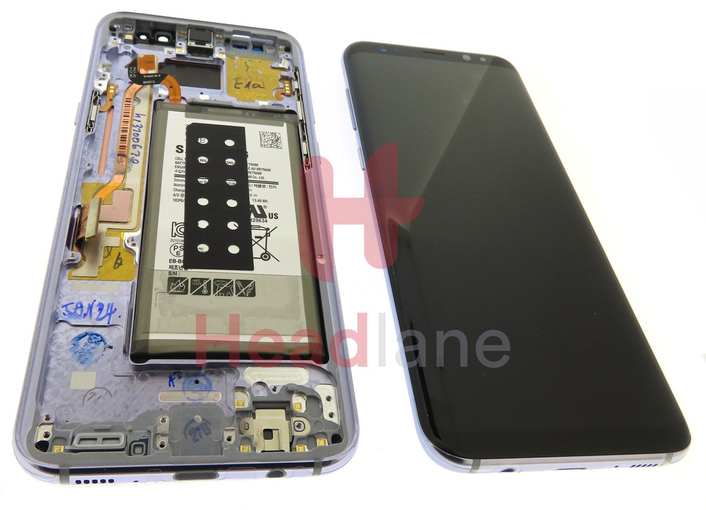 Samsung SM-G955 Galaxy S8+ LCD Display / Screen + Touch + Battery - Orchid Grey