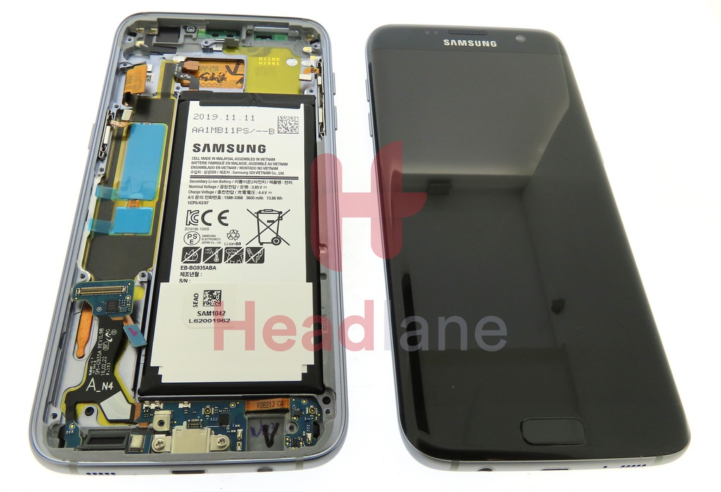Samsung SM-G935F Galaxy S7 Edge LCD Display / Screen + Touch + Battery - Black