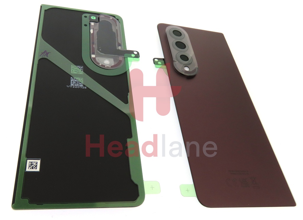 Samsung SM-F936 Galaxy Z Fold4 5G Back / Battery Cover - Burgundy