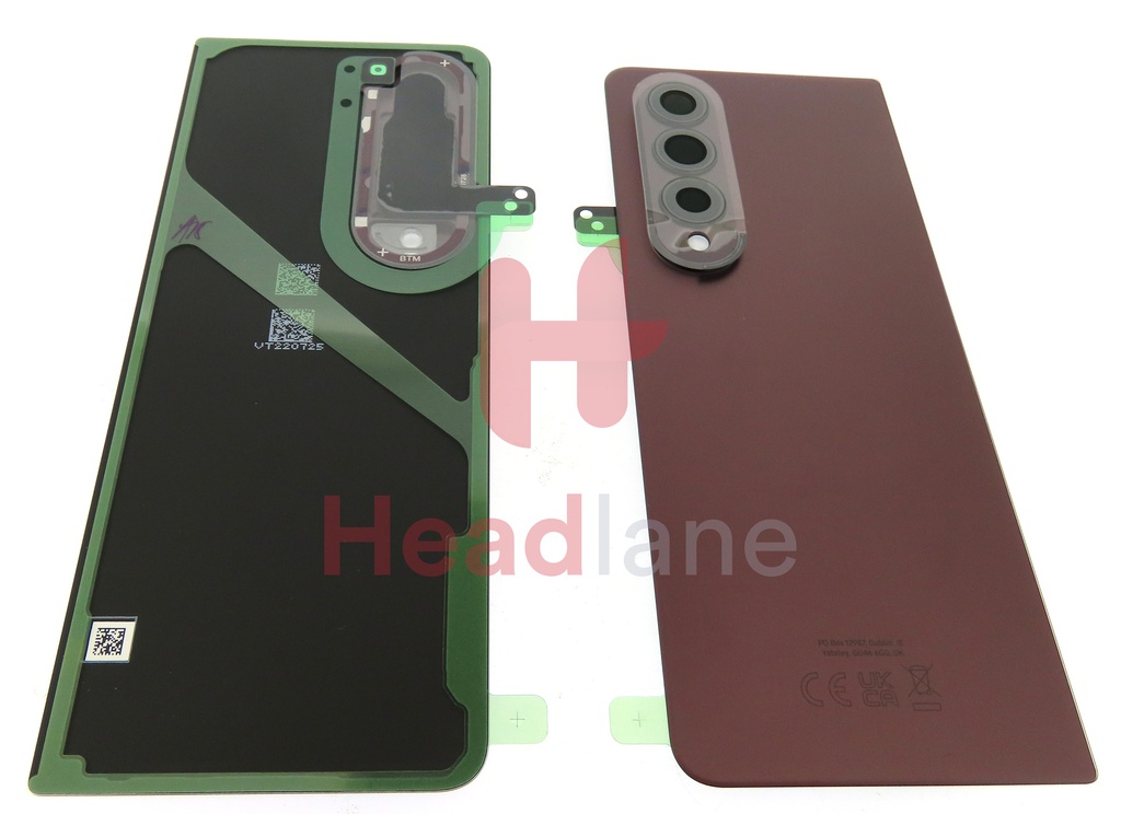 Samsung SM-F936 Galaxy Z Fold4 5G Back / Battery Cover - Burgundy