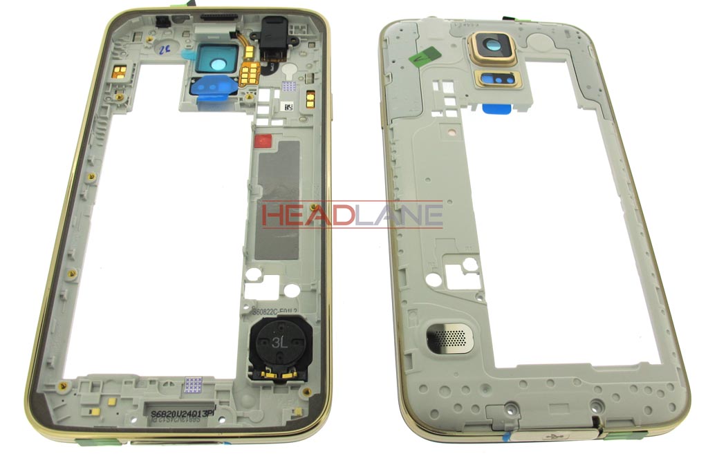 Samsung SM-G900F Galaxy S5 Middle Cover / Chassis - Gold