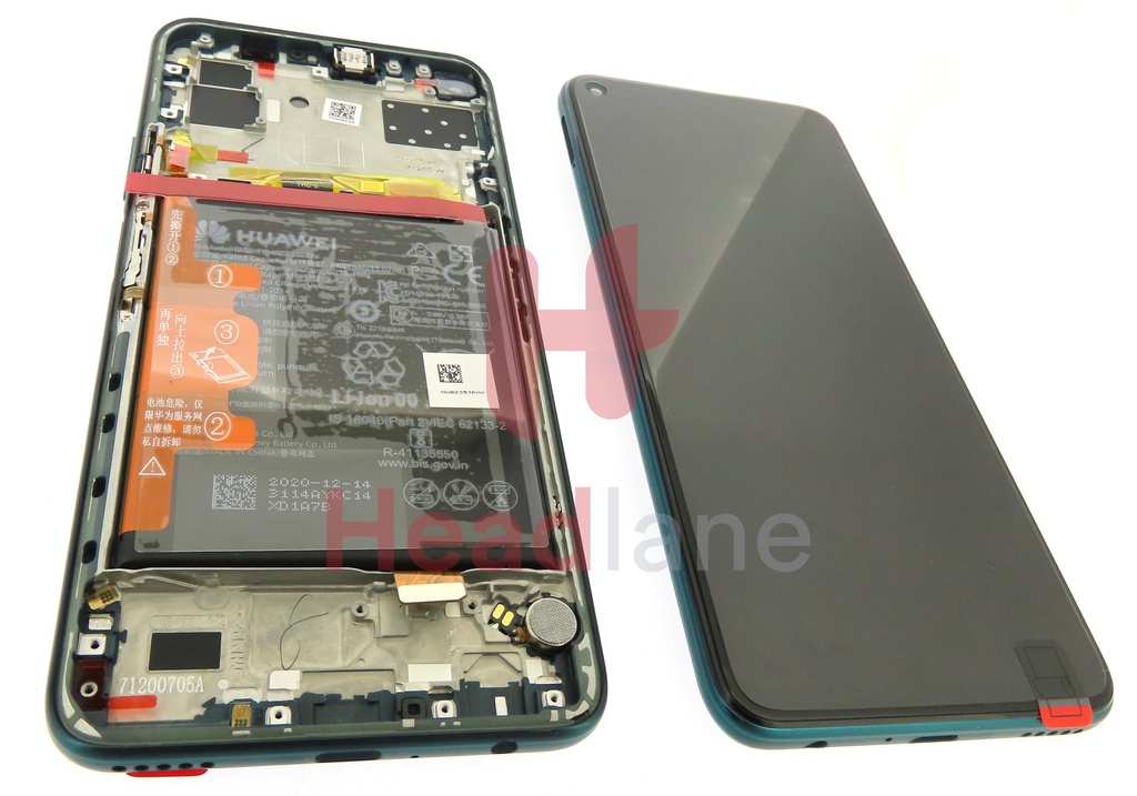 Huawei Honor 30S LCD Display / Screen + Touch + Battery Assembly - Green