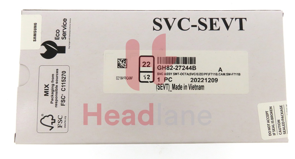 Samsung SM-F711 Galaxy Z Flip3 5G LCD Display / Screen + Touch - Cream (No Camera)