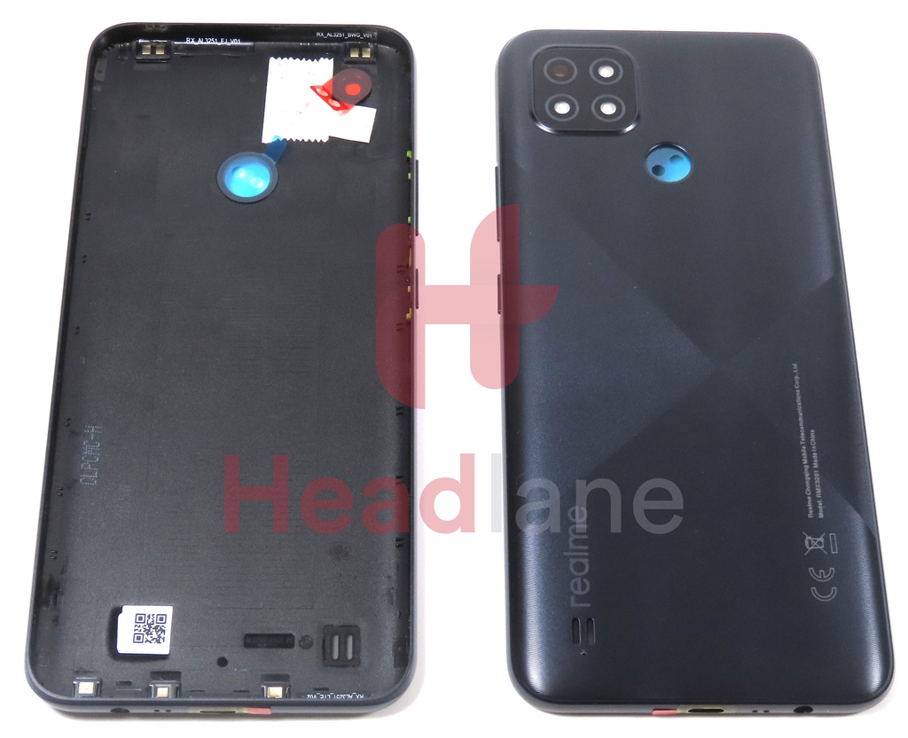 Realme RMX3201 C21 Back / Battery Cover - Cross Black