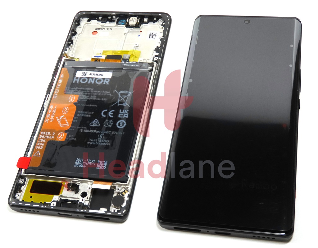 Honor Magic5 Lite LCD Display / Screen + Touch + HB506492EFW Battery - Green