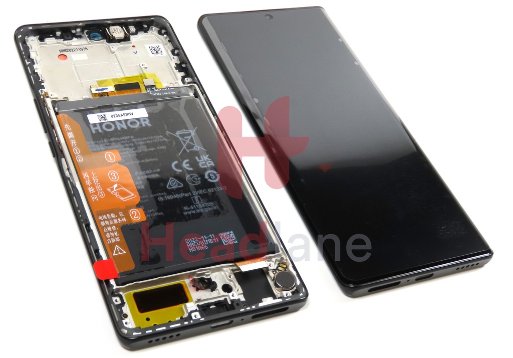 Honor Magic5 Lite LCD Display / Screen + Touch + HB506492EFW Battery - Green