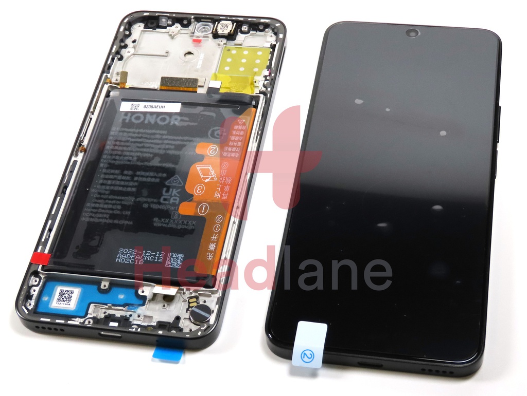 Honor X8a LCD Display / Screen + Touch + HB416594EGW Battery - Black