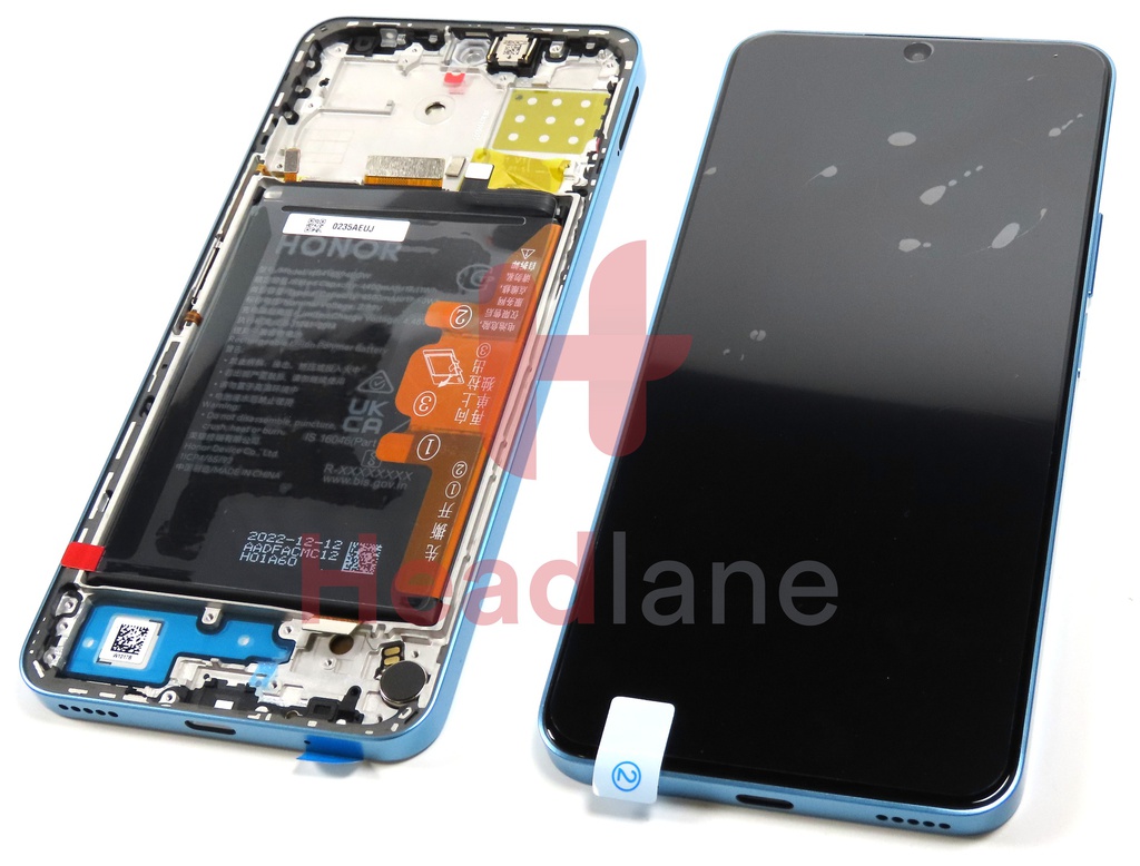 Honor X8a LCD Display / Screen + Touch + HB416594EGW Battery - Blue