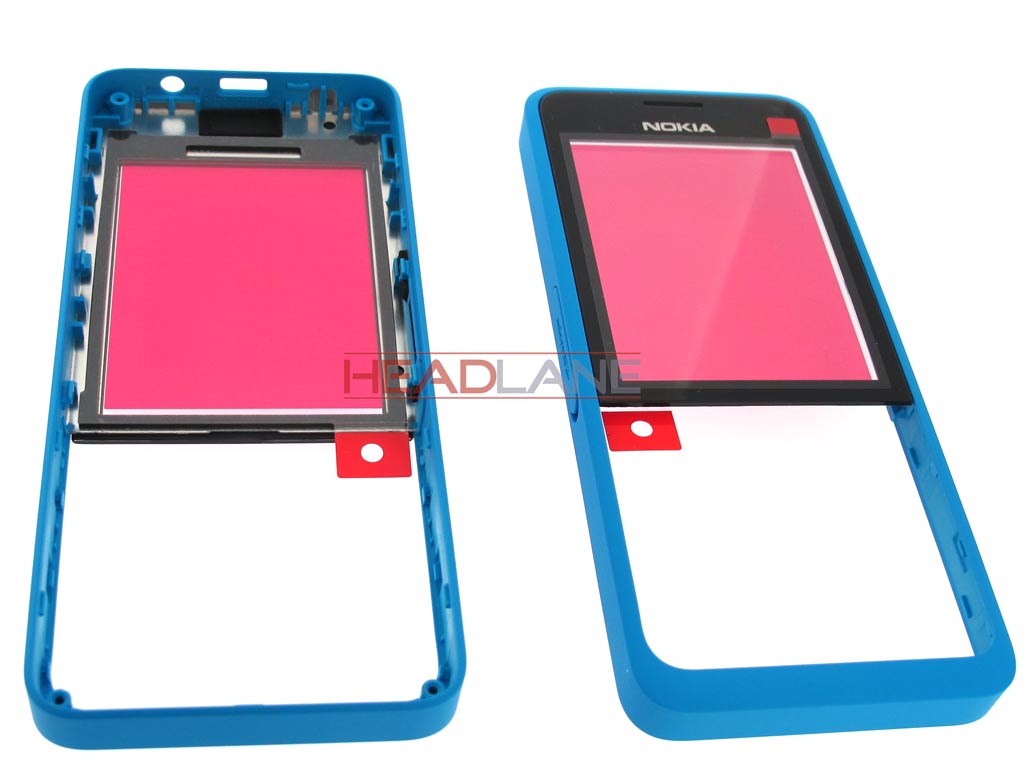 Nokia Asha 301 (Dual SIM) Front Cover - Cyan