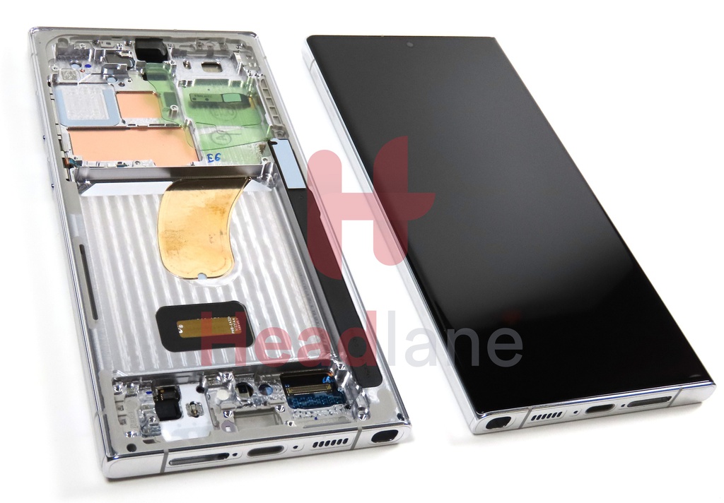 Samsung SM-S918 Galaxy S23 Ultra LCD Display / Screen + Touch - Sky Blue / Lime