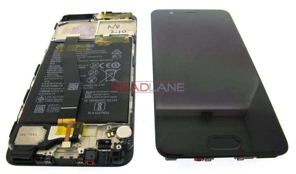 Huawei P10 LCD / Touch + Battery Assembly - Black