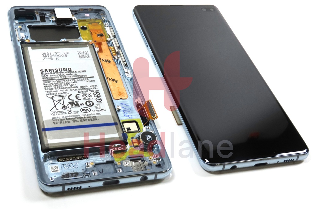 Samsung SM-G975 Galaxy S10+ / S10 Plus LCD Display / Screen + Touch + Battery - Prism Blue