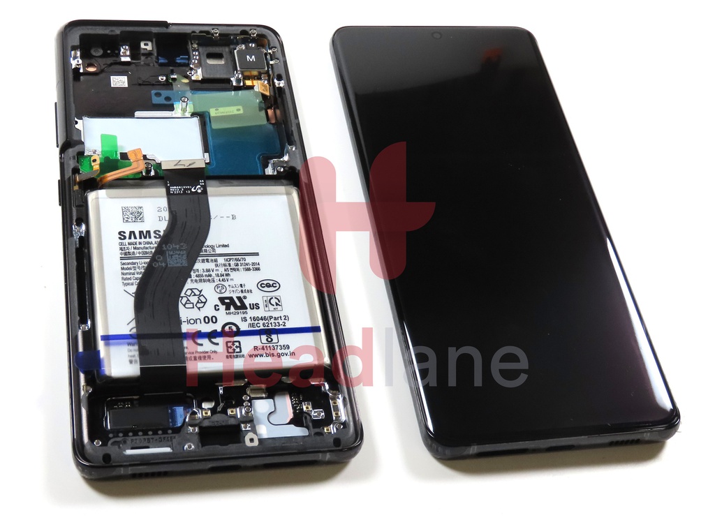 Samsung SM-G998 Galaxy S21 Ultra 5G LCD Display / Screen + Touch - Phantom Black + Battery (No Camera)