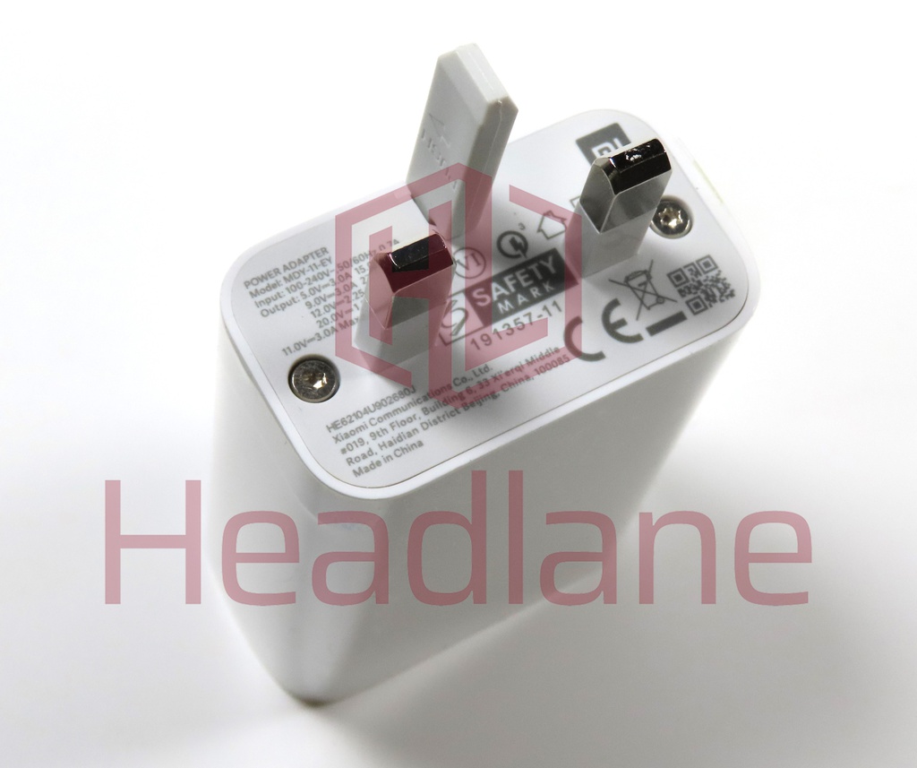 Xiaomi MDY-11-EY 33W Charger - White (Head only)