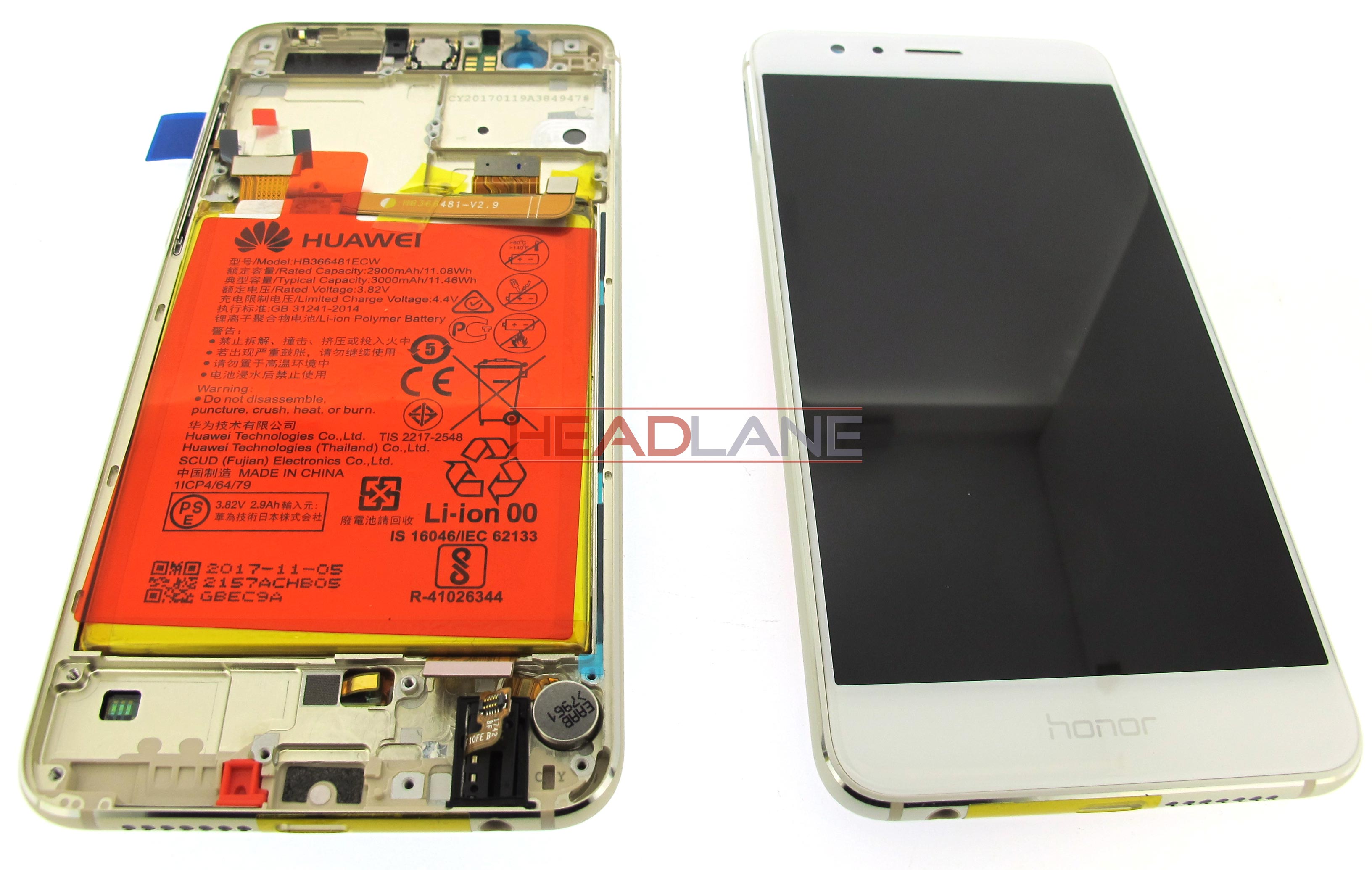 Huawei Honor 8 LCD / Touch + Battery - White