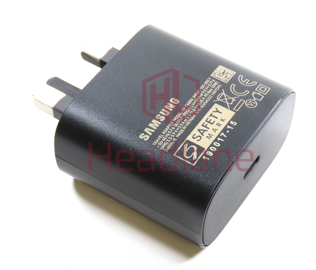 Samsung EP-TA800 USB-C Charger UK 3 Pin - Black (Head Only)