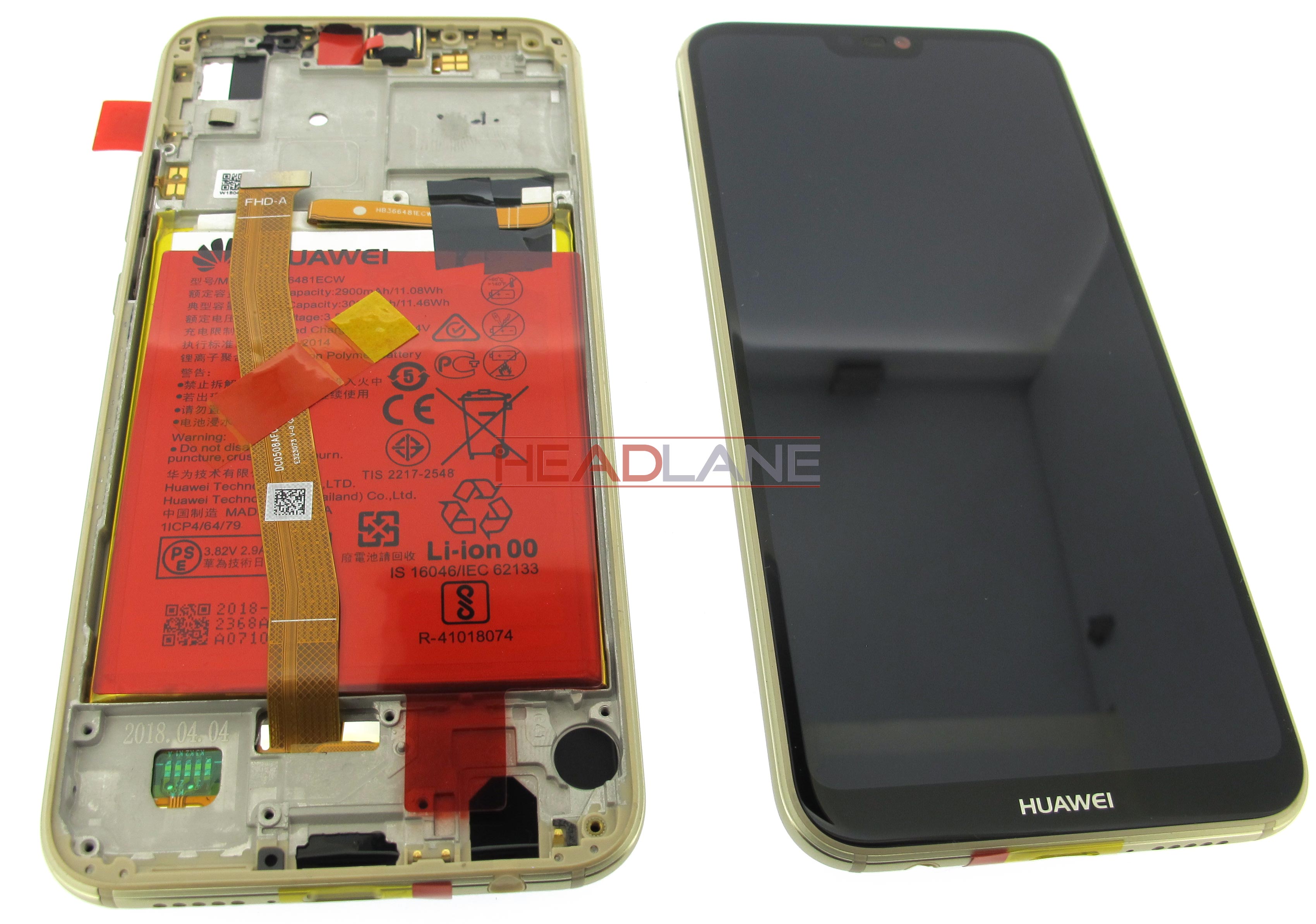 Huawei P20 Lite LCD / Touch + Battery - Gold