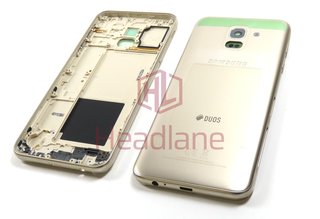 Samsung SM-J600 Galaxy J6 (2018) Back / Battery Cover - Gold (DUOS)