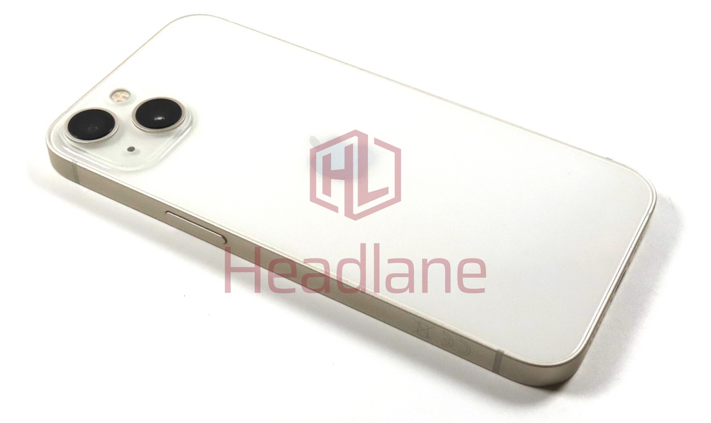 iPhone 13 Back / Battery Cover + Small Parts - Starlight (Pulled - Grade A)