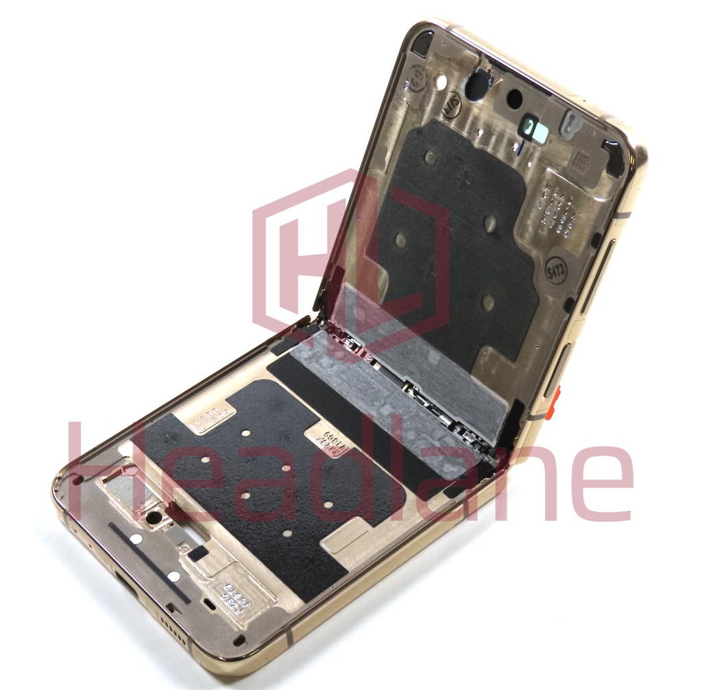 Samsung SM-F721 Galaxy Z Flip4 5G Display Frame + Battery - Gold