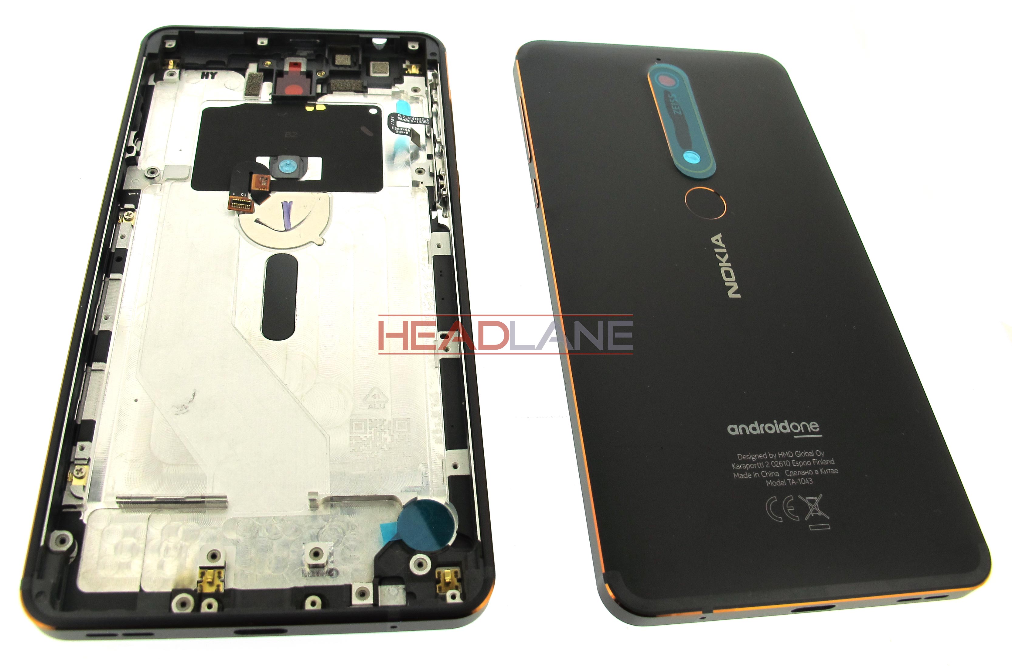 Nokia TA-1043 6.1 Back / Battery Cover Dual SIM - Black