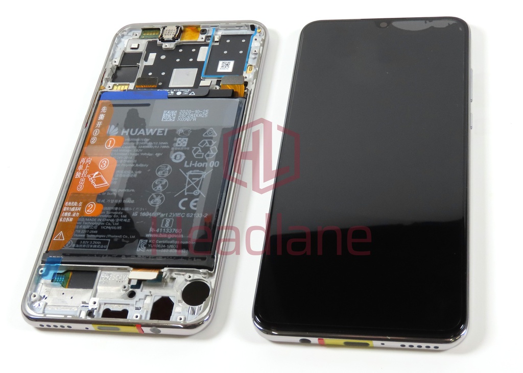 Huawei P30 Lite (NFC / 32MP Front Camera Version) LCD Display / Screen + Touch + Battery Assembly - White