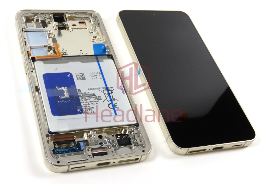 Samsung SM-S921 Galaxy S24 LCD Display / Screen + Touch + Battery - Amber Yellow