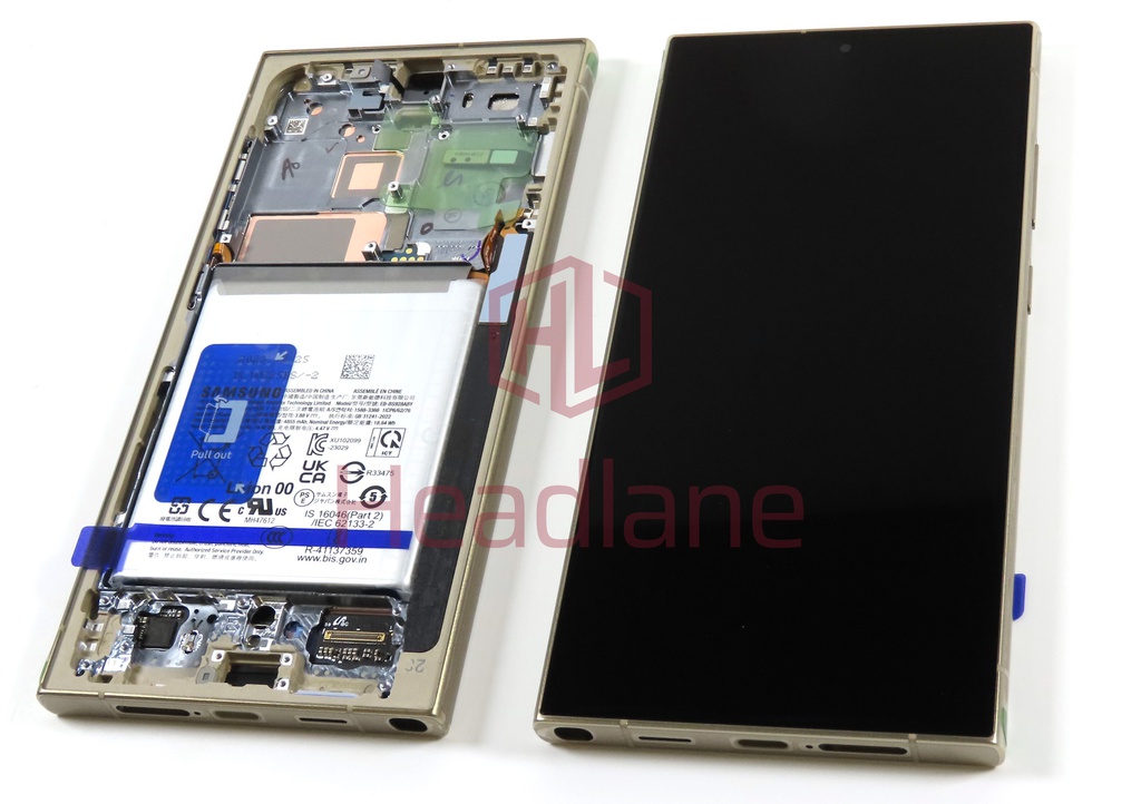 Samsung SM-S928 Galaxy S24 Ultra LCD Display / Screen + Touch + Battery - Titanium Yellow