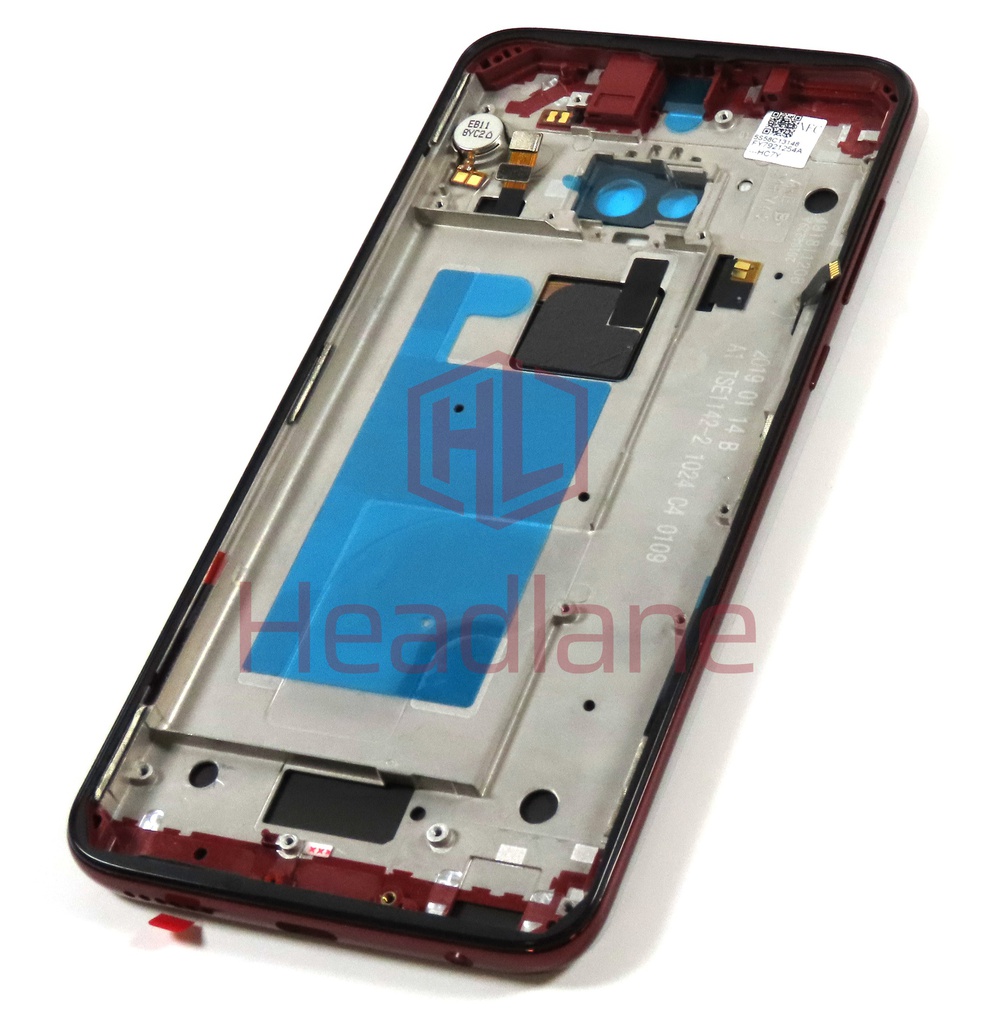 Motorola XT1965 Moto G7 Plus Middle Cover / Chassis / Back / Battery Cover - Red
