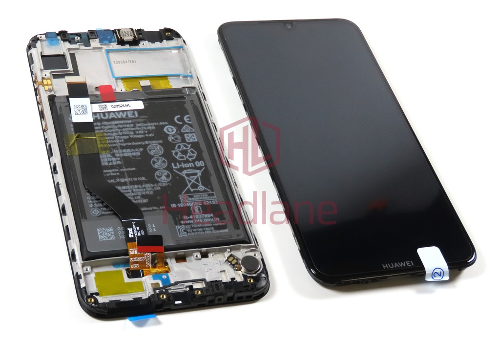 Huawei Y7 (2019) LCD Display / Screen + Touch + Battery Assembly - Black