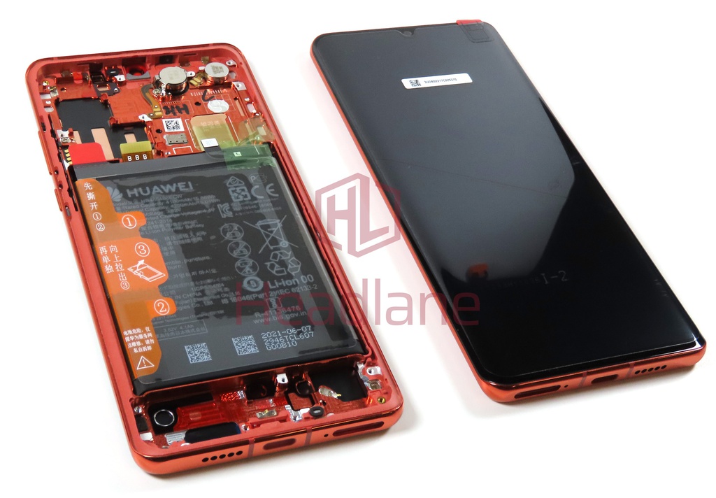 Huawei P30 Pro LCD Display / Screen + Touch + HB486486ECW Battery - Amber Sunrise (B G rade)