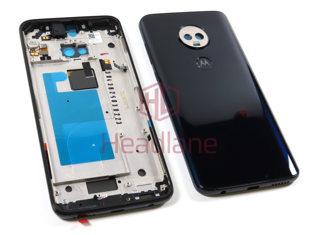 Motorola XT1965 Moto G7 Plus Middle Cover / Chassis / Back / Battery Cover - Indigo / Blue