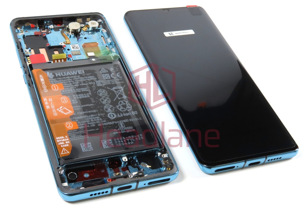 Huawei P30 Pro LCD Display / Screen + Touch + HB486486ECW Battery - Aurora Blue (B Grade)