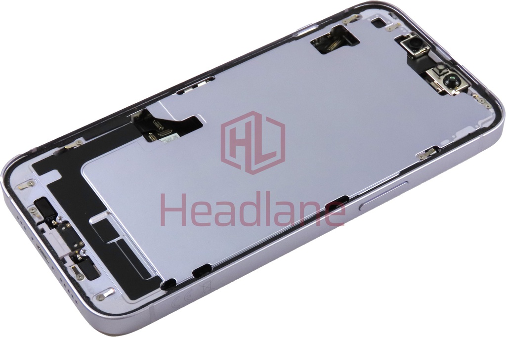 iPhone 14 Back / Battery Cover + Small Parts - Purple (Pulled - Grade A)