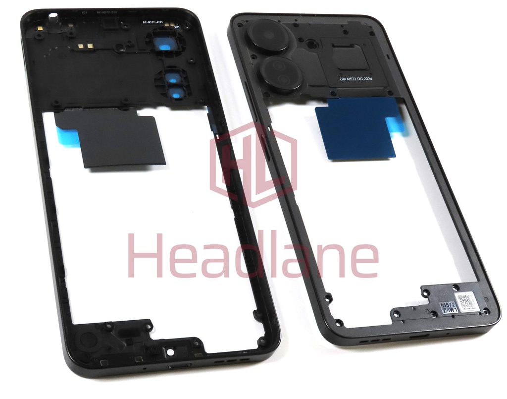 Xiaomi Poco C65 Middle Cover / Chassis - Black