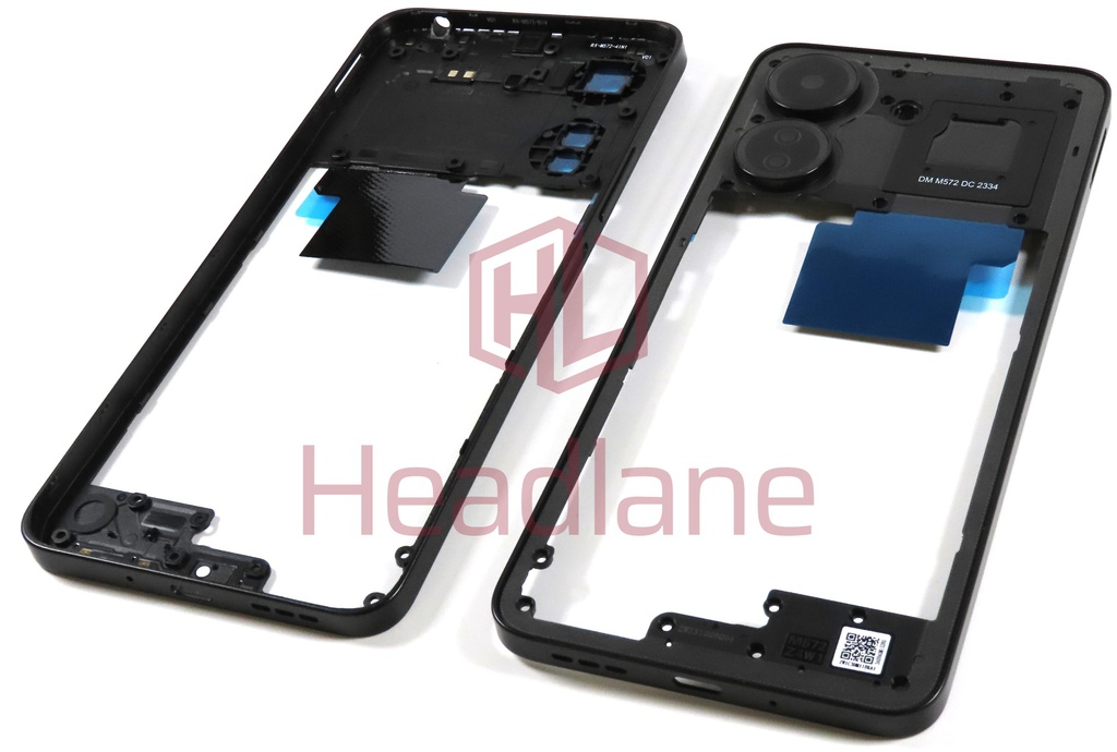 Xiaomi Poco C65 Middle Cover / Chassis - Black