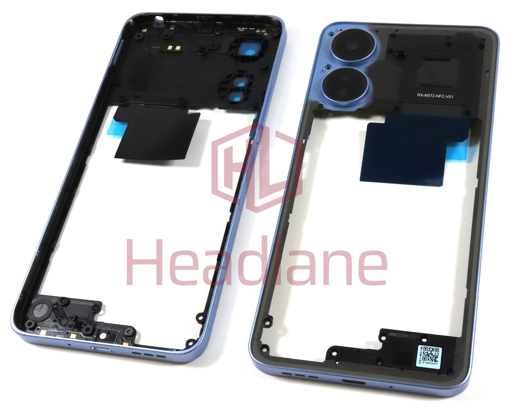 Xiaomi Poco C65 Middle Cover / Chassis - Light Blue