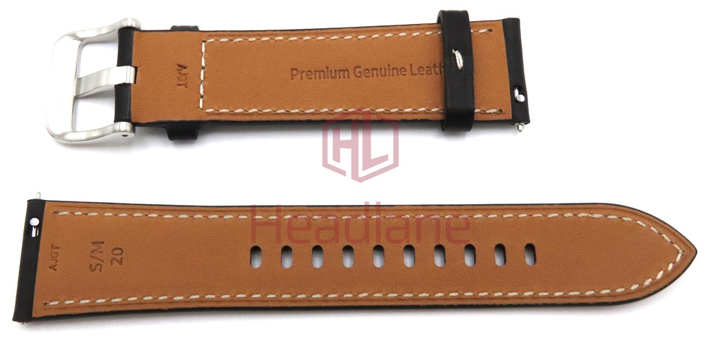 Samsung SM-R840 R845 Galaxy Watch3 Watch Strap Set - Black (Small)