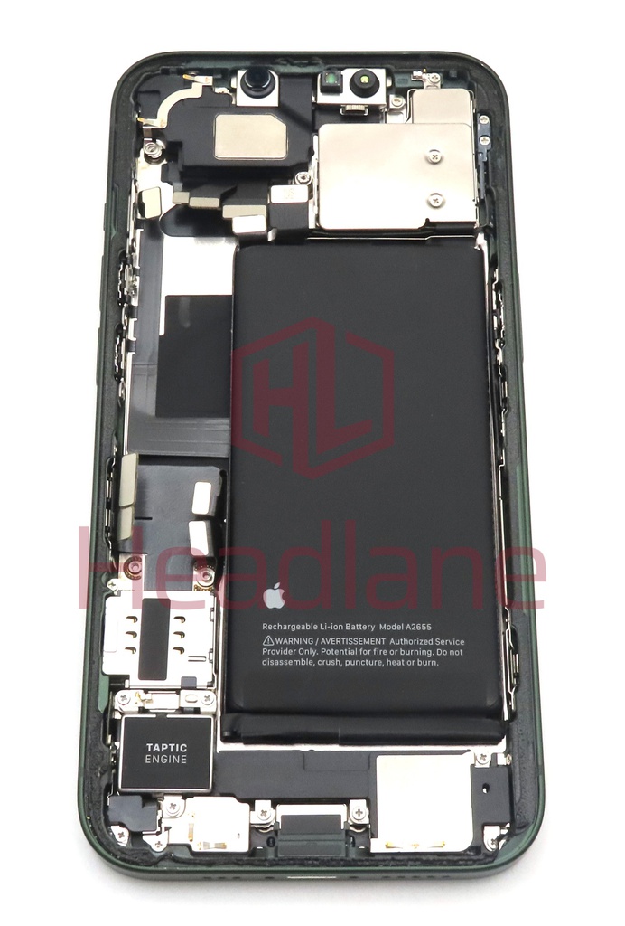 iPhone 13 Back / Battery Cover + Small Parts - Green (Pulled - Grade A)