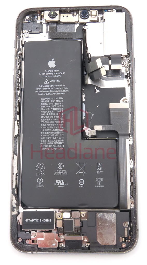 Apple iPhone 11 Pro Max Back / Battery Cover + Small Parts - Space Grey (Pulled - Grade B)