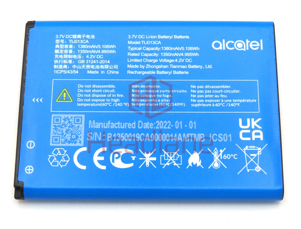 Alcatel Go Flip 3 TLi013CA 1380mAh Internal Battery