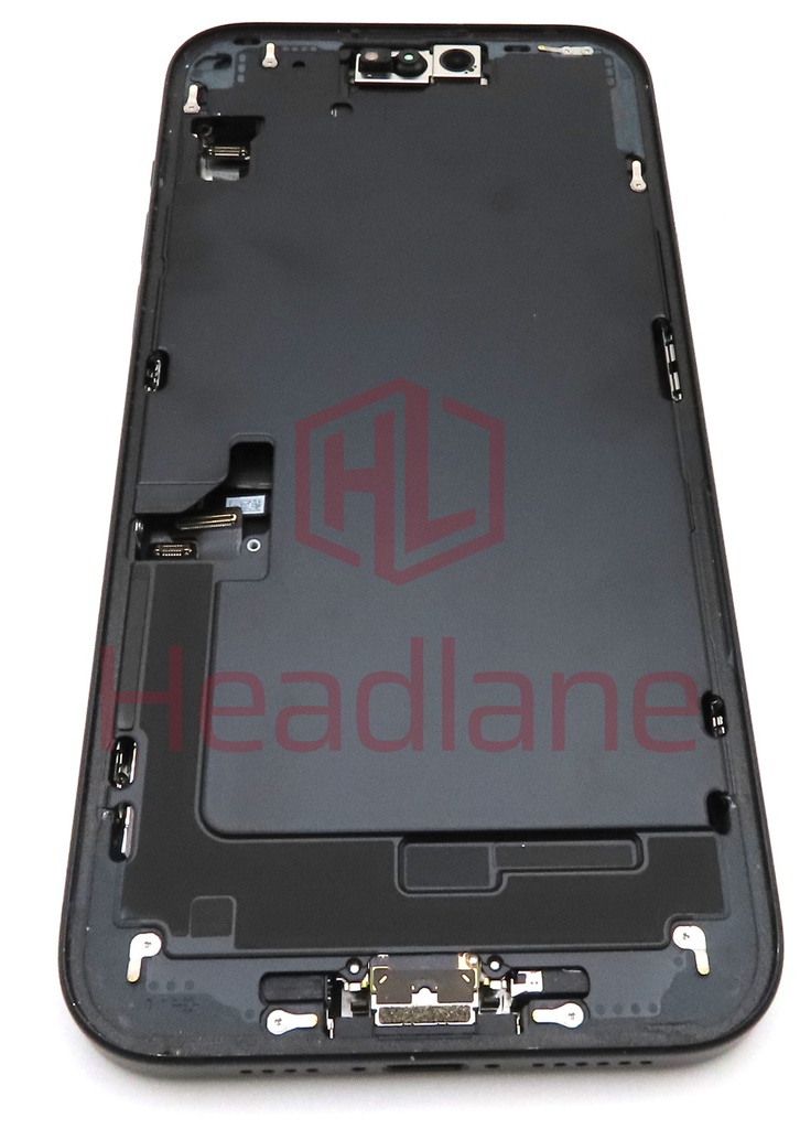 iPhone 15 Plus Back / Battery Cover + Small Parts - Black (Pulled - Grade A)