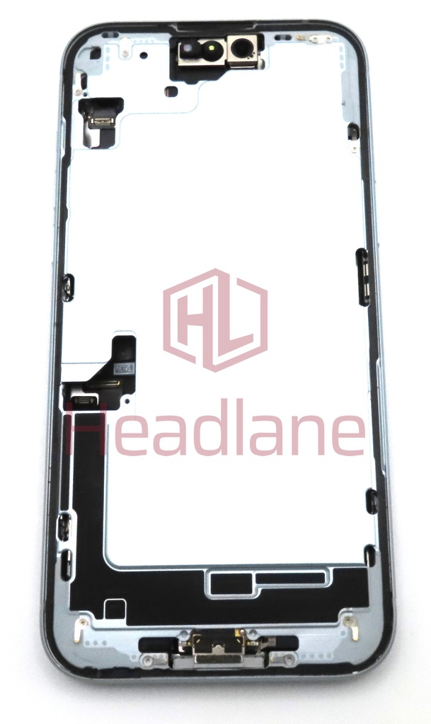 iPhone 15 Plus Back / Battery Cover + Small Parts - Blue (Pulled - Grade A)