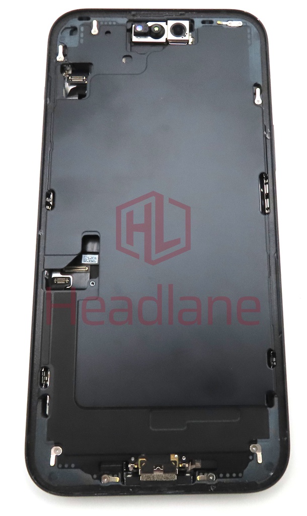 iPhone 15 Plus Back / Battery Cover + Small Parts - Black (Pulled - Grade B)