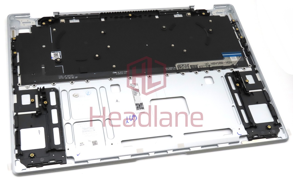 Samsung NP960QGK Galaxy Book4 Pro 360 16&quot; Top Cover + Keyboard - Platinum Silver (UK QWERTY)