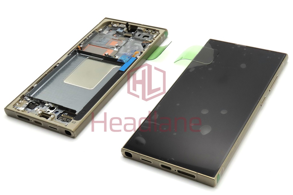 Samsung SM-S928 Galaxy S24 Ultra LCD Display / Screen + Touch - Titanium Yellow  (With Frame - Self Assembled)