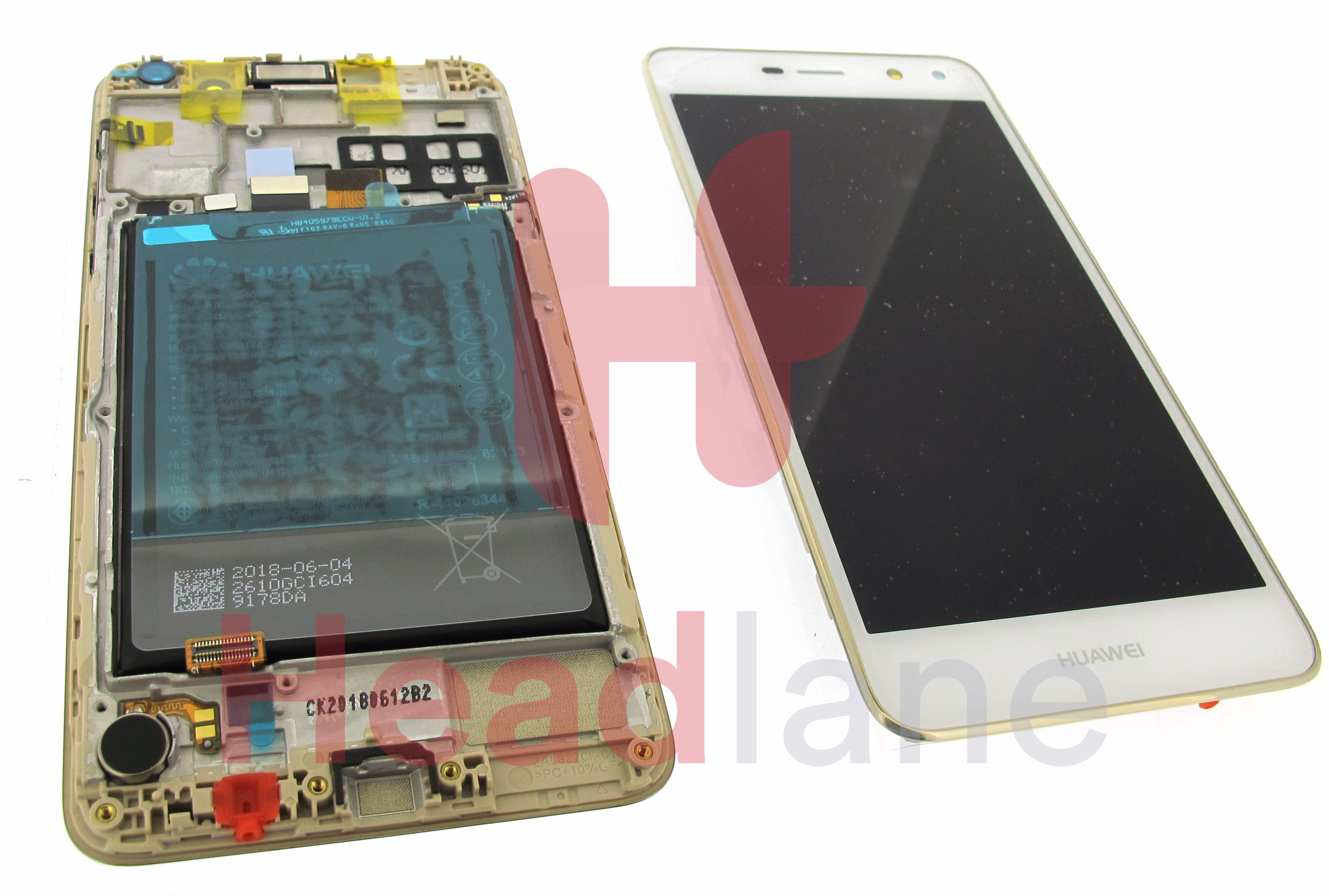 Huawei Y5 (2017) LCD Display / Screen + Touch - Gold / White