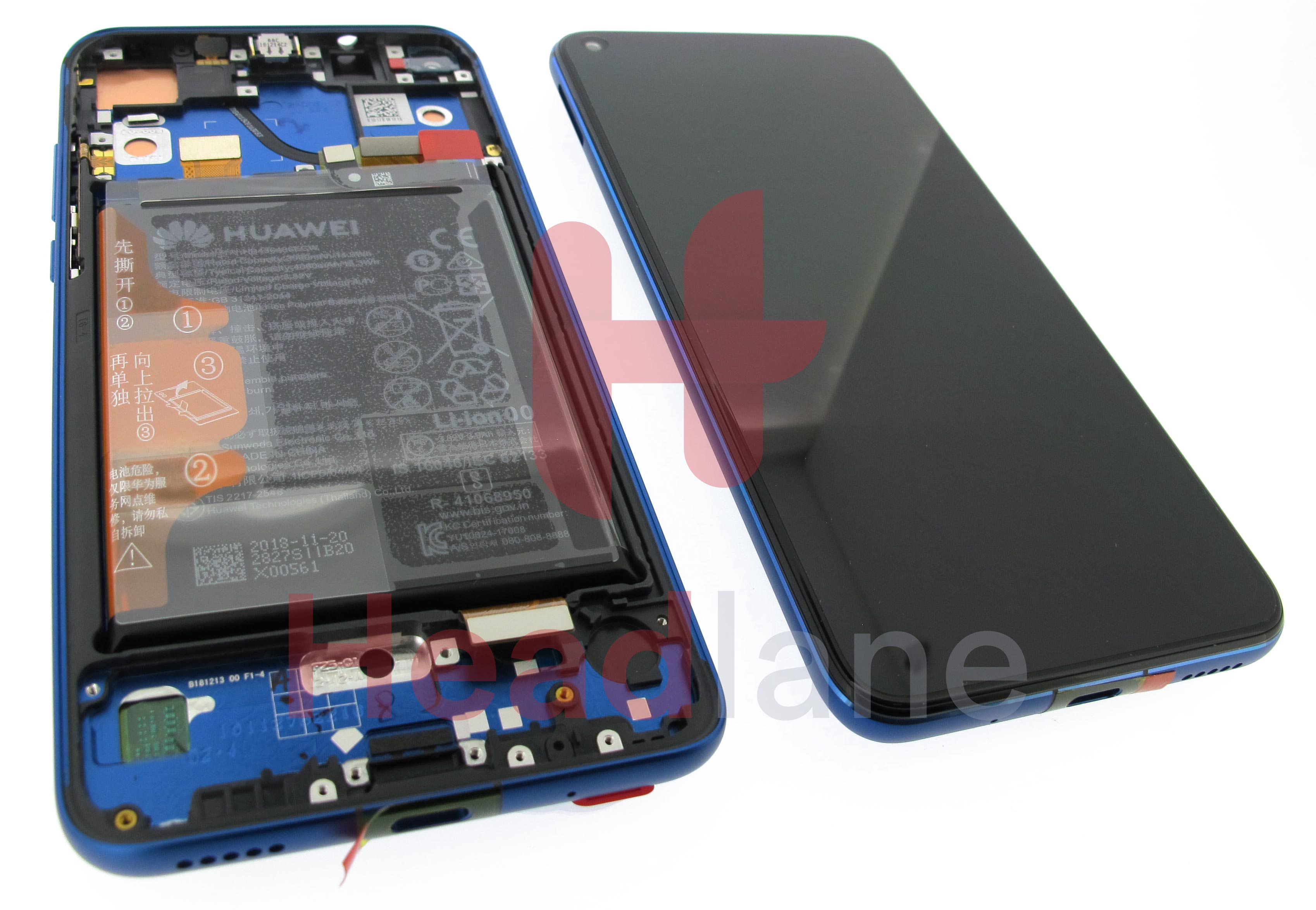 Huawei Honor View 20 LCD Display / Screen + Touch + Battery Assembly - Blue 